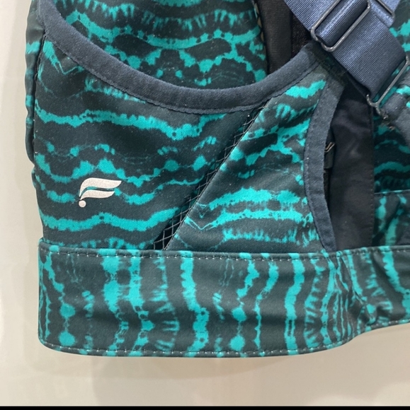 Fabletics Teal and Black Sports Bra - Picture 5 of 5